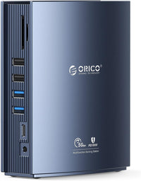 ORICO MacBook Docking Station for MacBook M1/M2, Mac, Window, 15 in 1 USB C Triple Display Docking Station with Dual Moniter 4K HDM, 8 USB Ports, Display Port, 100W PD, RJ45, 3.5mm Audio, TF/SD