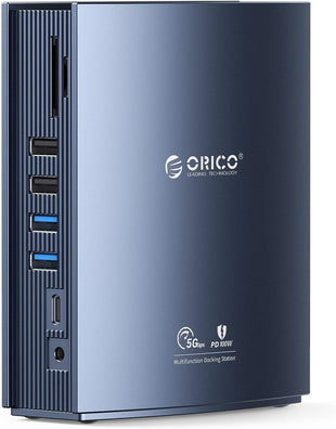 ORICO MacBook Docking Station for MacBook M1/M2, Mac, Window, 15 in 1 USB C Triple Display Docking Station with Dual Moniter 4K HDM, 8 USB Ports, Display Port, 100W PD, RJ45, 3.5mm Audio, TF/SD