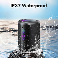 aowoka Bluetooth Speaker, 2025 Portable Wireless Speakers With Led Light, Bluetooth 5.4, 24H Playtime, Enhanced Bass, IPX7 Waterproof, Outdoor Speaker for Travel, Sport, Party, Biking.