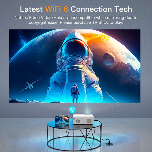 Mini Projector, VOPLLS Upgraded 1080P Full HD 14000L Video Projector Portable Outdoor Home Theater Movie Projector, 50% Zoom, Compatible with HDMI, USB, AV, Smartphone/Tablet/Laptop/PC/TV Box