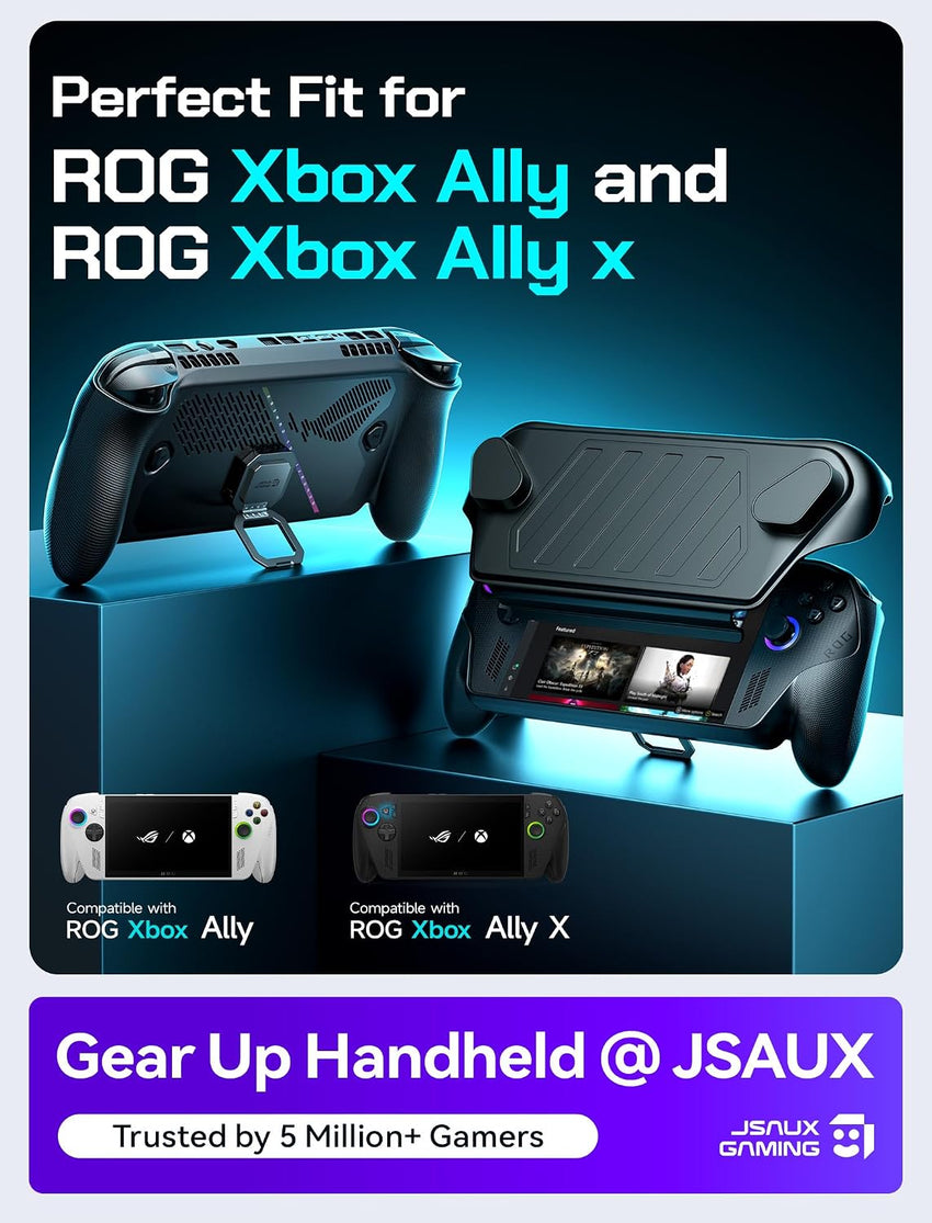 JSAUX Protective Case NO STAND for ROG Xbox Ally/Ally X Full Cover Detachable Front Kickstand Black
