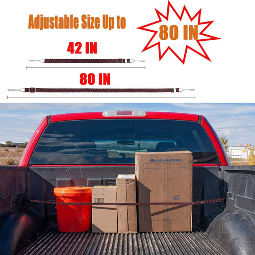 Bungee Cords With Hooks Adjustable - Elastic Heavy Duty Straps Rope 2 Pack 2m Flat Bungee Straps for Bike Luggage Rack Tarp Camping Tent Car Roof Rack Fixings