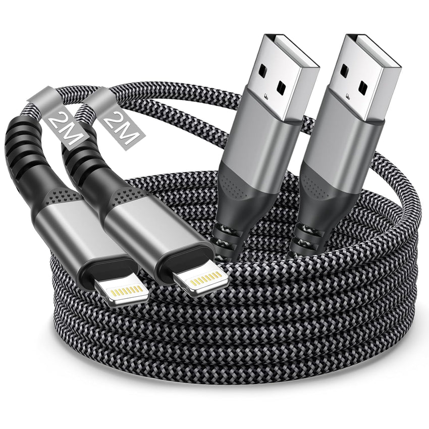 USB to Lightning MFi Certified Charger Cable 1m 2-pack Fast Charge â White
