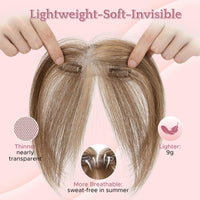 Clip-In Side Bangs Human Hair Fringe 8in â #4P27