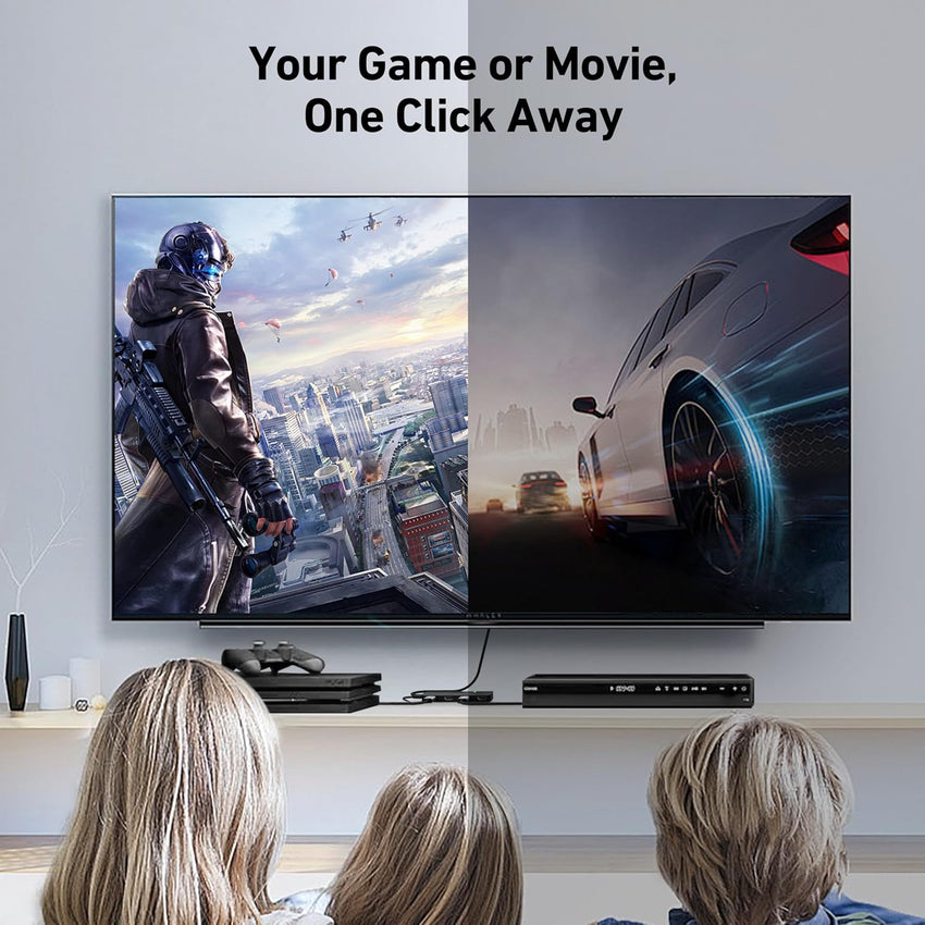 BENFEI HDMI Switch 4 in 1 Out 4K@60Hz, 2K@144Hz, HDCP 2.3 with Adaptive Equalization support 10M HDMI TransmitCompatible for PS5/4, Xbox, Roku, FireStick, Switch