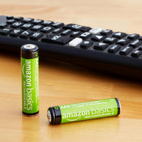 Amazon Basics 8-Pack Rechargeable AAA NiMH Performance Batteries, 800 mAh, 1.2V, Recharge up to 1000x Times, Pre-Charged