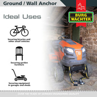 High Security Ground/Wall Anchor Sold Secure Diamond & Gold NO BOLTS INCLUDED GA1