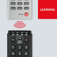 One For All Essence 4 Universal Remote Control - Operates 4 devices (TV Freeview Blu-ray and Audio) - Learning feature - Works with all brands - Black -URC7140