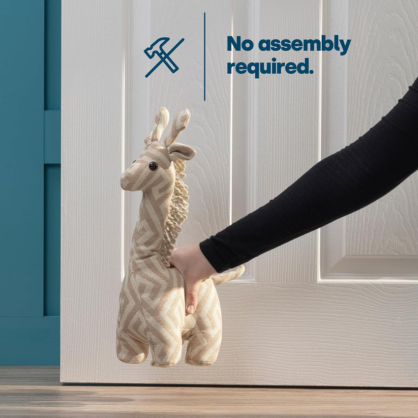Weighted Door Stop Heavy Sand-Filled Fabric Cover - Giraffe