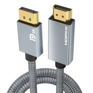 AGFINEST 8K DisplayPort to HDMI Cable 2m â 8K@60Hz 4K@120Hz Nylon Braided