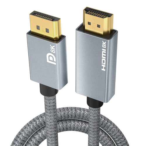 AGFINEST 8K DisplayPort to HDMI Cable 2m â 8K@60Hz 4K@120Hz Nylon Braided