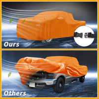Universal Truck Cover Waterproof Aluminum Full Exterior Left Side Zipper Ã¢ÂÂ Orange 221-228in
