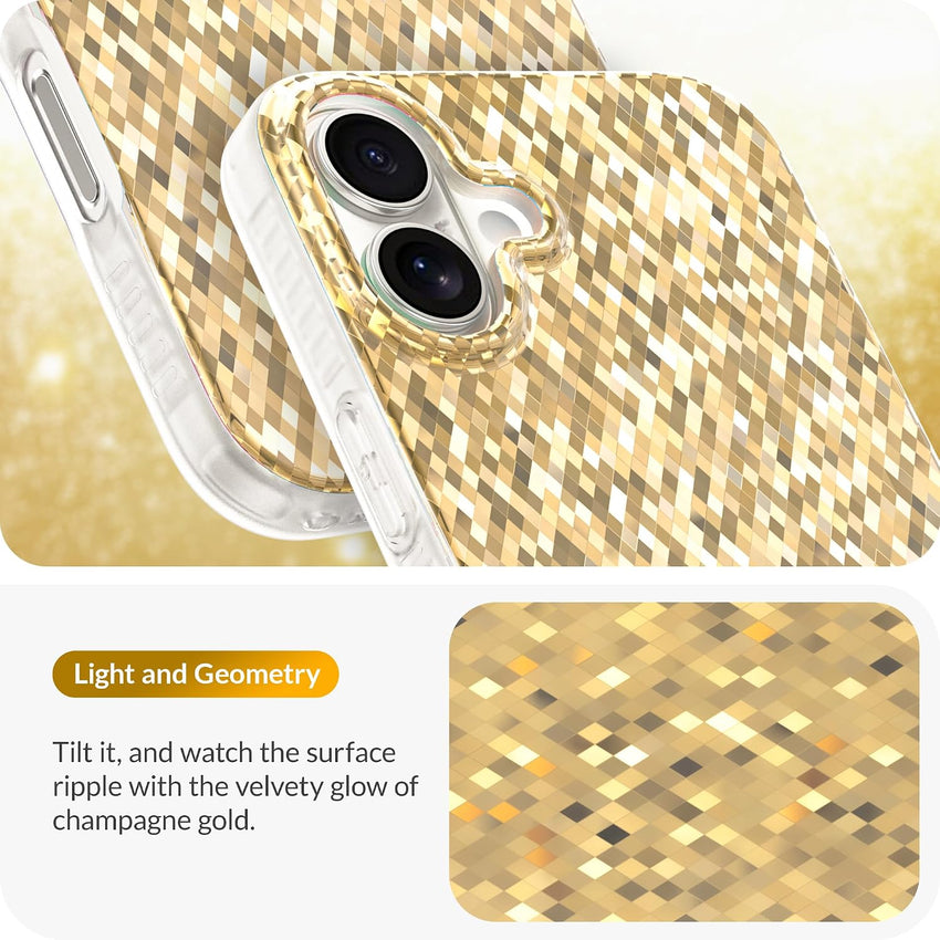 LONLI Hue - for iPhone 16 Plus Case - White Pearl Tort Phone Case - Cute, Unique and Aesthetic Phone Cover - [360^0 Shock-Absorbent Bumper] - [4 Airbag Cushioned Corners]