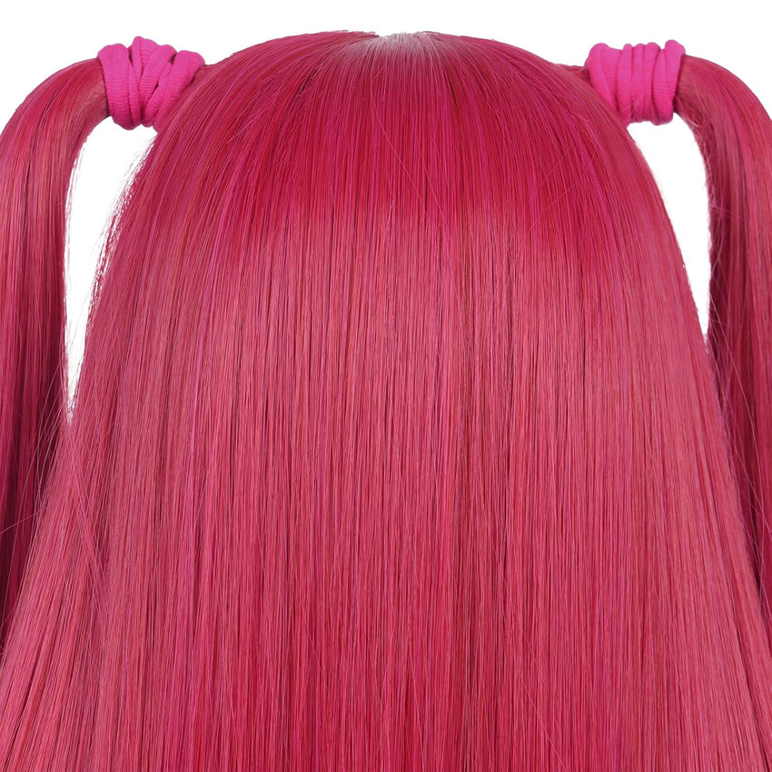 Girls Long Pink Double Ponytail Anime Cosplay Wig Heat-Resistant â Pink