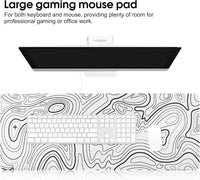 HoYiXi Mouse Pad for Home Office Work,Gaming Mouse Pad Desk Pad Soft Smooth Surface and Anti-Slip Rubber Base Waterproof Soft Cloth XX Mouse Mat 600 x 300 x 3MM,White