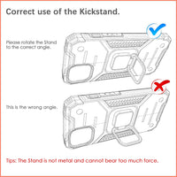 ShockProof Case for Samsung Galaxy S23 with Ring Kickstand, Bumper Armour Phone Cover for Samsung Galaxy S23 - Red