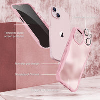 CENHUFO Compatible with iPhone 17 Pro Case Built-in Glass Screen Protector, Full Camera Protection, Fits for Magsafe, 360 Full Body Shockproof Bumper Phone Case for iPhone 17 Pro 6.3 Inch -Pink