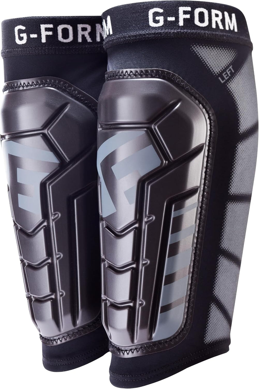 G-Form Pro-S Vento Football Shin Guard - Football Shin Guard Sleeves - Black, Youth Large/X-Large