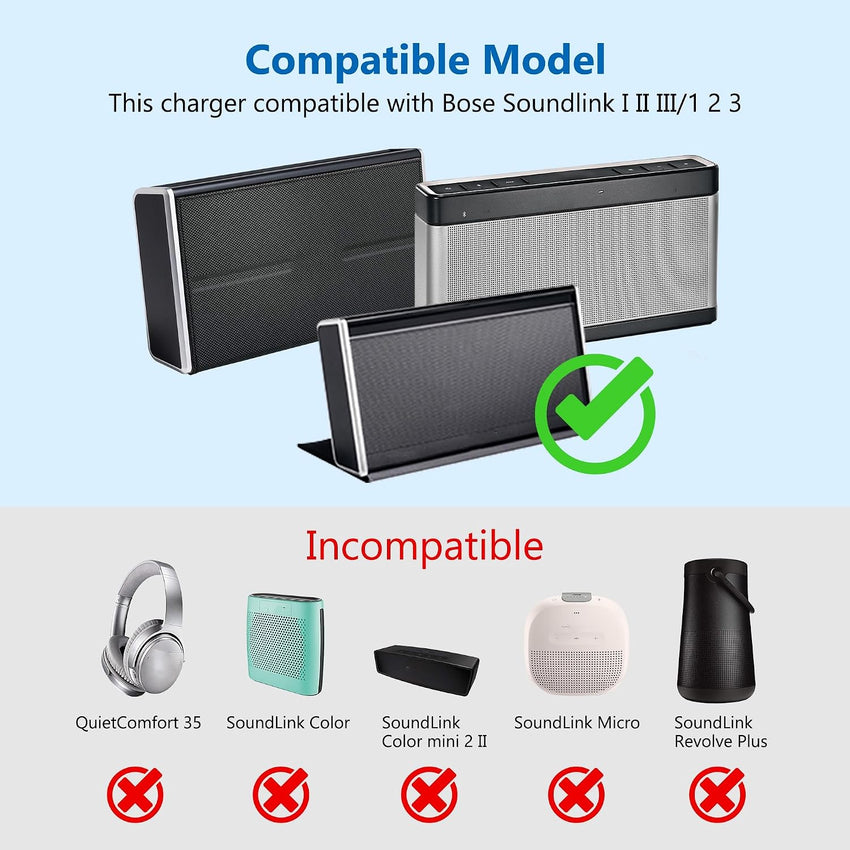 Xahpower 17V 1A Charger Compatible with Bose SoundLink Bluetooth Speaker I, II, III/1, 2, 3, Replacement Power Supply for Soundlink Speaker 369946-1300 306386-101 301141 404600