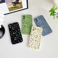 RALEAVO Floral Case for iPhone 12 Silicone Cute Cover for Women,Black