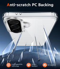 FNTCASE for Samsung Galaxy A36-5G Case: Military Grade Drop Protection Anti Yellowing Cell Phone Cover - Rugged Shockproof Protective Bumper Transparent Cases(Black)