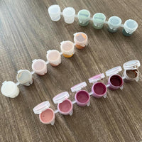 MOUYAT 200 Strips 1200 Pots Empty Paint Pots with Lids â Clear