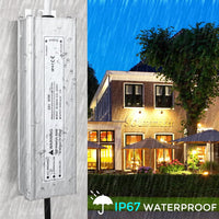 LightingWill 24V 2.5A 60W Power Supply IP67, Outdoor Waterproof LED Driver With Plug, AC 240V to DC 24 Volt Transformer for LED Lighting, CCTV, Computer Project