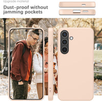 YATWIN Silicone Case for Samsung Galaxy S24, Soft-Touch, Shockproof, DustProof, Antiskid Full Body Armour Phone Cover for Samsung Galaxy S24 - Light Pink