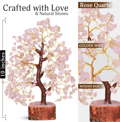 YATSKIA Rose Quartz Tree Chakra Gem Tree for Positive Energy â Home Decor Gift