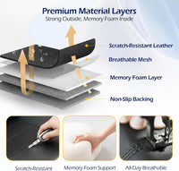 2 Pack Front Memory Foam Car Seat Covers, Breathable 4D Mesh, Universal Fit Black