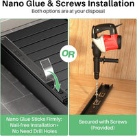 Pull-Out Cabinet Organiser 2-Pack Extendable Slide-Out Drawers Nano Tape or Screws â 43D x 30-50W x 5.8H cm