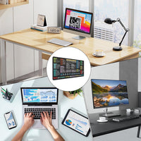 Keyboard Shortcut Mat - Black Oversize Desk Mouse Pad 40x90 Cm, Non-Slip, Dirt Resistant Computer Mat | Smooth Accessory Shortcut Guide for Coding Study Office Room Home Setup