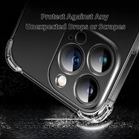 Totill 4 in 1 Case for iPhone 13 pro with [3 Pack] Tempered Glass Screen Protectors, Crystal Clear Phone Cover, Scratchproof and Shockproof, Compatible with Wireless Charger and Bike Phone Holder