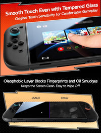 JSAUX 3-Pack Screen Protector for Nintendo Switch 2, Easy to Install with Guiding Frame Tempered Glass Ultra HD Glass Protector 9H Hardness Scratch Resistant