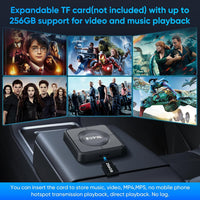 MYPIN Wireless CarPlay Adapter, Android Auto Wireless Adapter, Plug & Play Video Adapter, Built-in Netflix YouTube, Support TF Card, Cable USB A/C, Compatible with iOS 10+/Android 11+