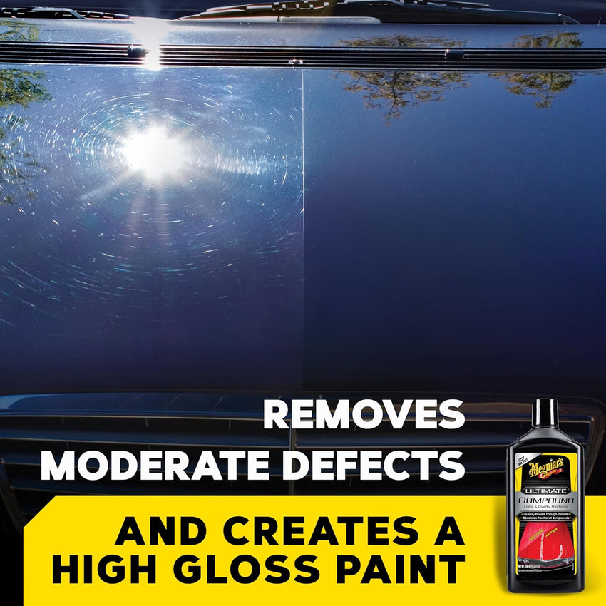 Meguiar's Ultimate Compound Colour & Clarity Restorer 450ml for Hand or Machine Polisher Application - G17216EU