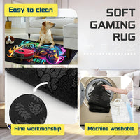 Gaming Area Rug Non-Slip Colourful Game Controller Carpet 47.3" x 63"