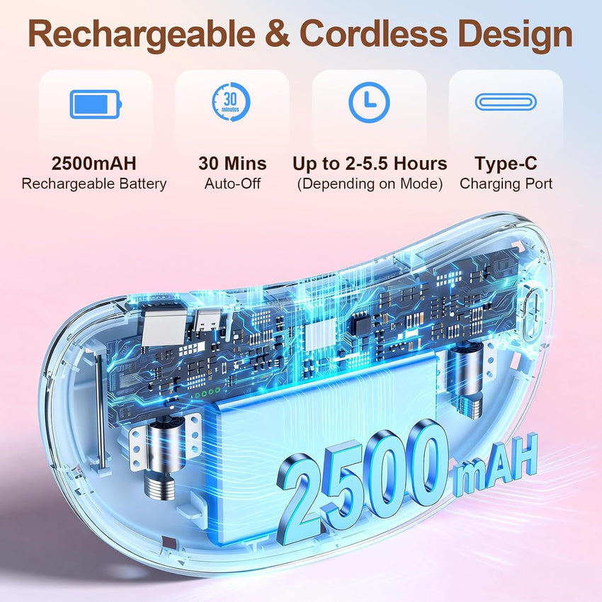 Cordless Menstrual Heat Belt Portable Heat Pad for Period Cramps Rechargeable â Black