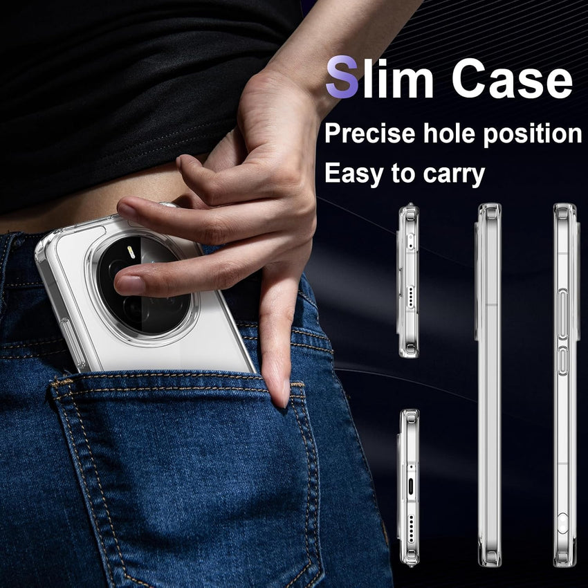 Liisooka Case for Honor Magic 7 Pro, Military Grade Drop Protection Phone Case, Yellowing Resistant, Anti-Scratch Hard PC Back, Shockproof Hard Ultra-Thin Protective Cover, Clear
