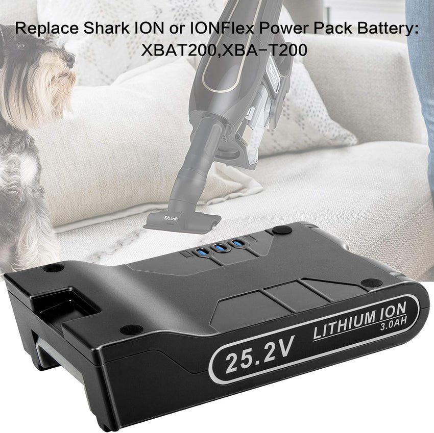 LabTEC XBAT200 25.2V 3000mAh Lithium Battery Replacement for Shark Battery 25.2V XBA-T200,Shark ION Flex ION F80 ION Flex Cordless Vacuum Cleaners Battery