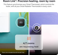 tado Smart Thermostat X Wired Add-On Room Thermostat App & Voice Control White