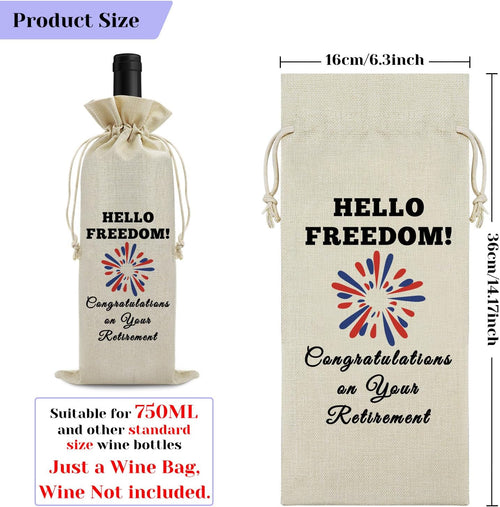 Retirement Gift Wine Bottle Bag for Colleagues â Funny Design