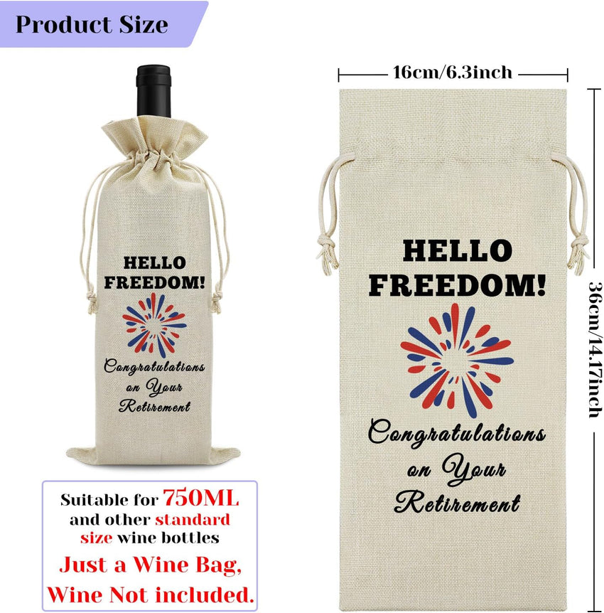 Retirement Gift Wine Bottle Bag for Colleagues â Funny Design