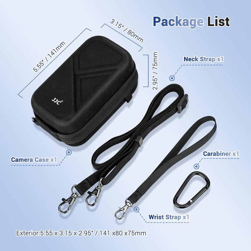 JJC Shockproof Hard Shell Travel Case Storage Box for OM-System Olympus Tough TG-7 TG-6 TG-5 TG-4 TG-3 TG-2 TG-1 RICOH GR3 Canon G7X Sony RX100 Series, Replace Olympus CSCH-107 Hard Case