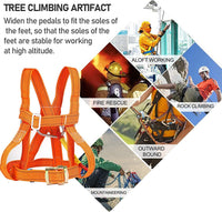 Btstil Safety Harness Kits, Safety Fall Arrest Harness Full Body Height Fall Protection Safety Harness Aerial Work Fall Protection Rescue Harness Adjustable Belt with Hook (Big Buckle 5 m)