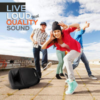 Pyle 800W Portable PA System, Large Bluetooth Speaker w/Wireless Microphone, 20cm Battery Powered PA Systems, Active Speakers, Powerful Loudspeaker, USB/SD Card Reader, for Stage/Parties/Events