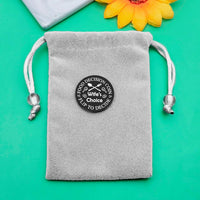 Funny Flip Coin Pocket Hug Token Couples Gift Engraved Message â Silver