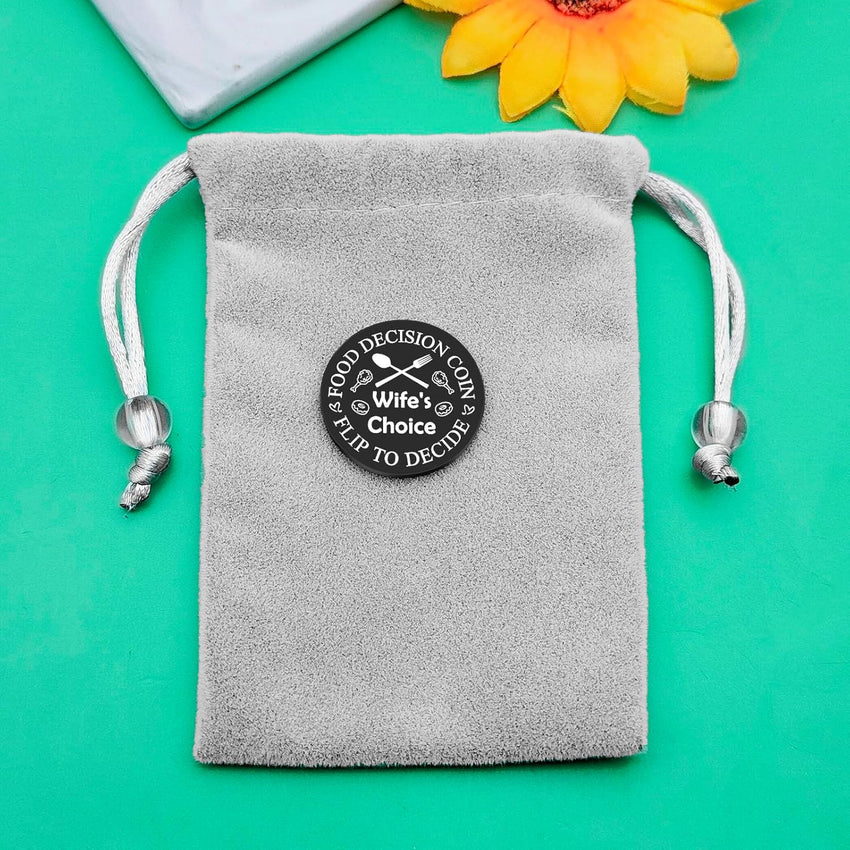 Funny Flip Coin Pocket Hug Token Couples Gift Engraved Message â Silver