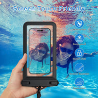 [1 Pack] Waterproof Phone Pouch Case, IPX8 Universal Waterproof Phone Casefor Swimming Dry Bag with Clip Strap for iPhone 16 15 14 13 12 11 Pro Max Plus Mini, Xs XR, Samsung S25 S24, Up to 7â