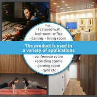 Art3d Acoustic Panel 3D Fluted Sound Absorbing Wall and Ceiling Panel â Walnut